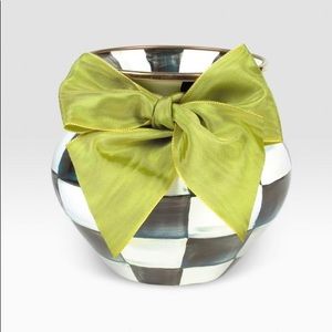 Used Mackenzie Child’s Vase with Green Bow